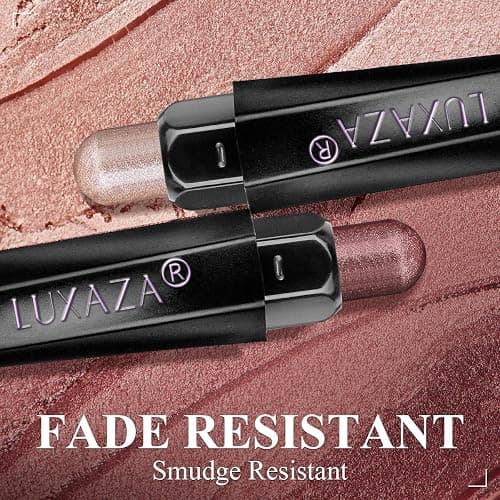 LUXAZA PRO Brown Eyeshadow Stick Makeup Set 10PCS, Neutral Shimmer And Matte Cream Eye Shadow Palette, Metallic Bronze Smoky Eyeliner Brightener Crayon Pencil Kit, Ideal Gift for Women -Espresso thumbnail 5