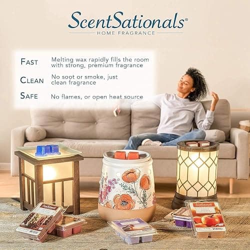 Scentsationals Wax Melts, Wax Cubes Strong Scent - Cotton Candy Cloud - Long Lasting Scented Melts for Warmer, 10oz (24-Cubes) thumbnail 6