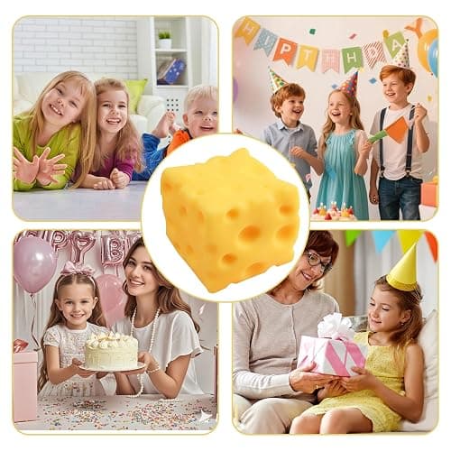 Butter Squishy, Cheese Squishy, Big Cheese Squishy Stress Ball Realistic Design, Slow-Rebound Shapeable Squeeze Ball Sensory Fidget Toy Relieves Stress for Kids and Adults (2pcs-B) thumbnail 9