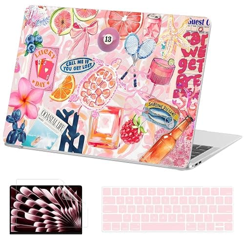 AKIT Pattern Case for MacBook Pro 13 inch M2 M1 2022-2016, SumPink Pattern | Unique Funny Printed, Hard Shell Protector, Scratch Resistant, Lightweight, Easy Snap-On Installation, Home, Offcie, School - Image 1