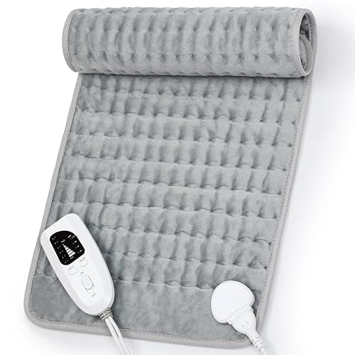 Heating Pad,Electric Heating Pad,Heating Pad for Back,Silvergray,24x12In | Heating Pad for Neck and Shoulder Abdomen Legs Hot Heated Pad,Gift for Women Men,6 Heating and Timer Setting - Image 1