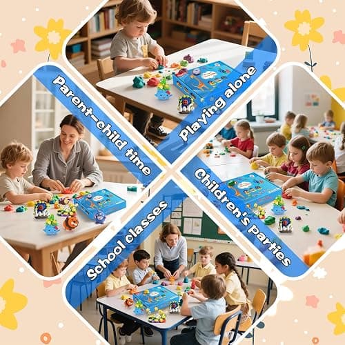 ifergoo Air Dry Clay, 50 Colors Magic Foam DIY Molding Clay for Slime | Slime add ins & Supplies, Soft & Non-Sticky, Easy to use, School Projects, Great Toys Gift for Ages 3-12 Boys & Girls Kids thumbnail 6