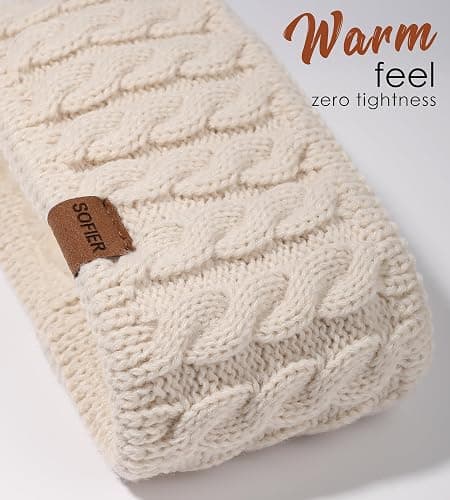 Sofier Winter Headbands for Women Knit Ear Warmers Soft Fuzzy Fleece Lined Cold Weather Ear Muffs Christmas Stocking Stuffers Gifts thumbnail 6