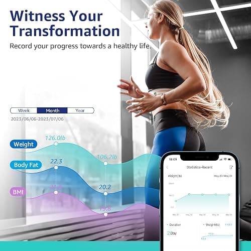 Posture Body Fat Scale, Extra Large Display Digital Bathroom Wireless Weight Scale Composition Analyzer with Heart Rate Heart Index & Body Shape Index with Free APP 400Lb Black thumbnail 2