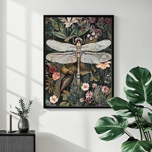 Mandun Paint by Numbers for Adult, Dragonfly Paint by Numbers Kit for Adults Beginners, DIY Dragonfly Acrylic Painting on Canvas for Home Wall Art Decor Gift 16x20 inch thumbnail 9