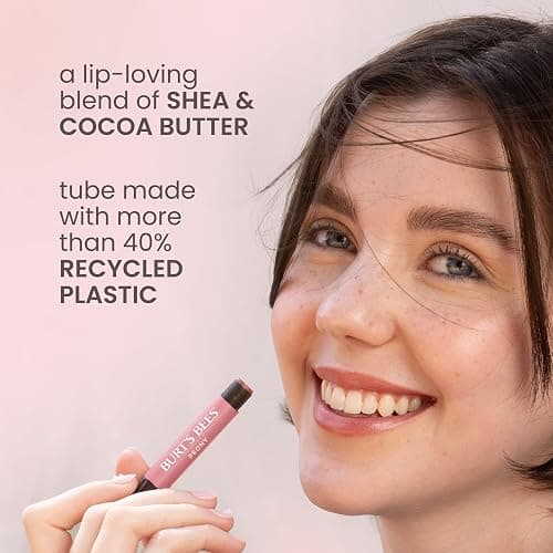 Burt's Bees Shimmer Lip Tint Set, Tinted Lip Balm Stick, Moisturizing for All Day Hydration with Natural Origin Glowy Pigmented Finish & Buildable Color, Plum (4-Pack) thumbnail 7