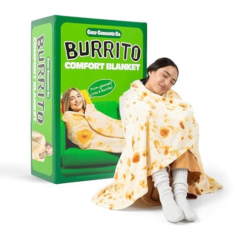 Cozy Concepts Co. Burrito Comfort Blanket by Relatable, Super Soft Plush Throw for Teens and Kids, A Cozy Fall Nights & Dorm Room Essential, Perfect Comfort Gift - Image 1