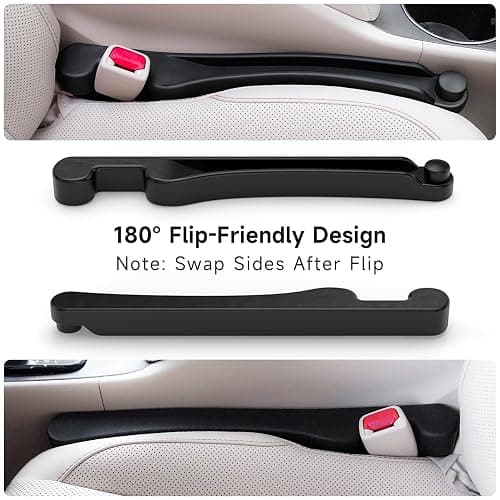 Givifive Car Seat Gap Filler Set of 2, Soft Foam Multifunctional Seat Side Gap Filler with Organizer & Hook Function, 3in1 Gap Stopper Universal Fit Car SUV Truck Fill The Gap Between Seat & Console thumbnail 6