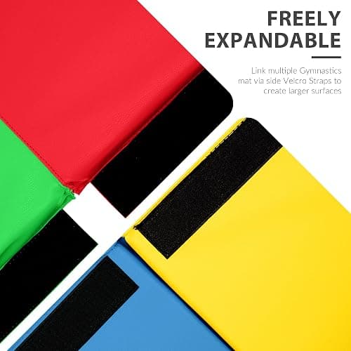 Aurorafy Gymnastics Mat 4'x8'x2" Folding Exercise Mat with Carrying Handles | High Density Tumbling Mat with PU Leather Surface for Home Gym, Yoga, Pilates, Stretching, MMA, Core Workouts, Gym Training thumbnail 3