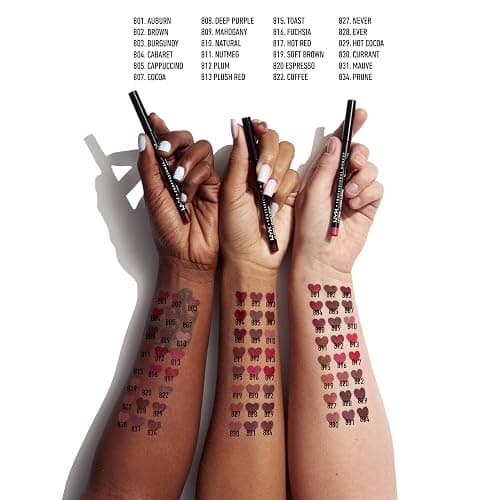 NYX Professional Makeup Slim Lip Pencil Crayon Lèvres Nude Truffle | Formule crémeuse longue tenue, Résiste aux bavures, Base parfaite rouge à lèvres, Fins et affûtés thumbnail 2