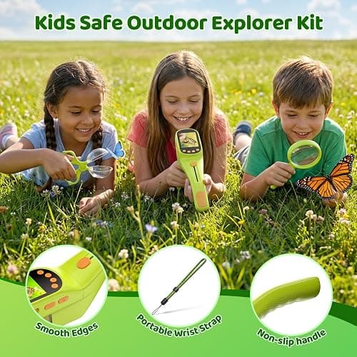 Handheld Microscope for Kids, Outdoor Explorer STEM Toy with Bonus Tools, 2.4" IPS Screen, Ergonomic Grip, Digital Camera, Photo/Video, Magnifier, Science Kit – Gift for Boys & Girls Age 3-12 thumbnail 9