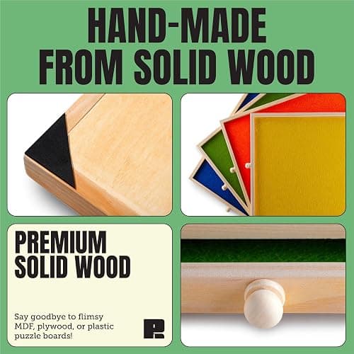 Puzzle Ready Puzzle Board with Drawers & Cover Mat - 1500-Piece Wooden Jigsaw Table - 37" X 28" Portable Board with Lazy Susan for Puzzlers - Colorful Puzzle Table Trays for Sorting - 1500 Pieces thumbnail 5
