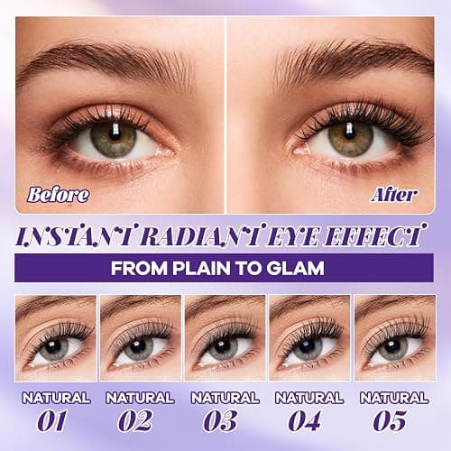 B&Q Wispy Lash Clusters Kit, Natural 01, Individual False Eyelashes Extension Set, Undetectable Natural Look for Effortless Day-to-Night Beauty, from Office Elegance to Date Night Glamour(8-16mix) thumbnail 2