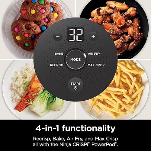 Ninja Crispi Air Fryer, Microwave, Freezer & Dishwasher Safe, Non Toxic Glass Portable Cooking System, 4 QT & 6 Cup Glass Containers with Storage Lids, Easy Meals, Air Fry, Bake, Stone, FN101ST - Stone thumbnail 8