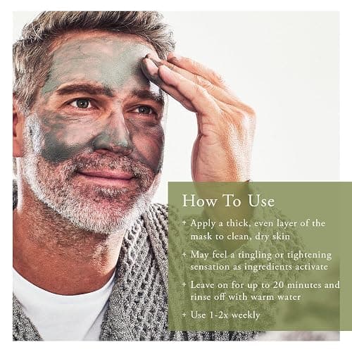 Caldera + Lab The Deep | Men's Organic Hydrating Clay Face Mask for Dry, Sensitive, & Normal Skin – Vegan, Natural & Antioxidant Packed Exfoliating Skincare Facial Treatment thumbnail 6