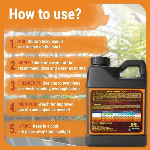 Cronk Nutrients Sticky Bandit Plant Food Carbohydrate – Boost Plants Flavour and Resin Production – Suitable for Soil, Soilless and, Hydroponic – Increase Aroma and Taste, 4L thumbnail 6