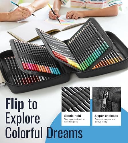 TMOL 120 Pack Colored Pencils for Adult Coloring Books, Soft Core Oil Based Color Pencils with Sketch Book, Color Book, Art Supplies with Zipper Case, Gifts for Adults, Artists, Professionals thumbnail 6