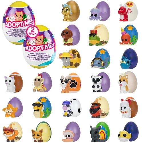 Adopt Me! Mystery Pets Blind Box Assorted 2-Pack - Series 5 - Exclusive Virtual Item Game Code - Collectible Mini Animal Toy Figure, Styles Vary - Christmas Stocking Stuffer Gift for Kids, Girls, Boys - Image 1