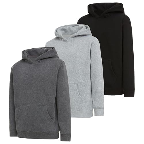 PURE CHAMP Boys Hoodies 3 Pack Fleece Pullover & Zip-Up Sweatshirts for Boys Kids Youth Plain Basic Everyday Wear Sizes 4-20 - Image 1