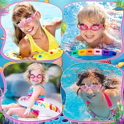 Konohan Kids Swim Goggles Eyelashes Girls Funny Goggle thumbnail 4