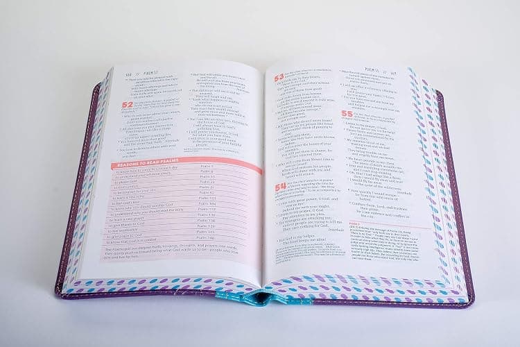 Tyndale NLT Girls Life Application Study Bible, TuTone (LeatherLike, Purple/Teal), NLT Bible with Over 800 Notes and Features, Foundations for Your Faith Sections thumbnail 3