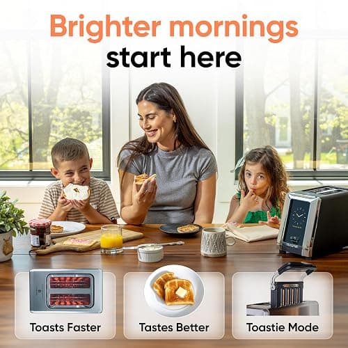 Revolution R180 Connect Touchscreen Smart Toaster with High-Speed InstaGLO Technology – Choose from 6 Bread Types, 7 Browning Levels, & Toastie Press Mode (Stainless Steel, 2-Slice) thumbnail 3