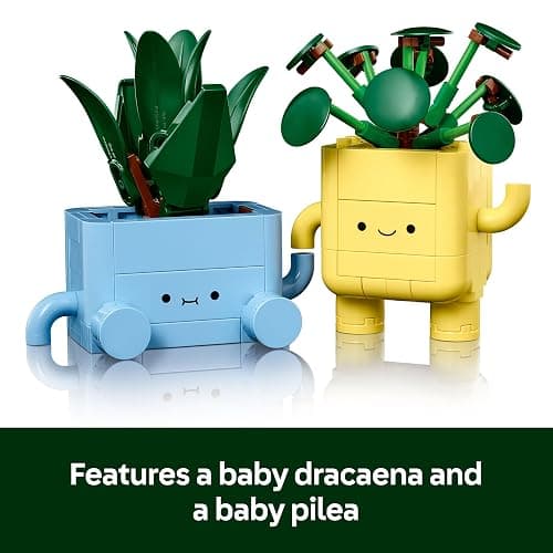 LEGO Botanicals Happy Plants Toy - Crafts Kit for Kids incl. 2 Artificial Plants with 2 Colourful Flower Pots & Interchangeable Cartoon Faces - Nature Gifts for 9+ Year Old Girls & Teens - 10349 thumbnail 6