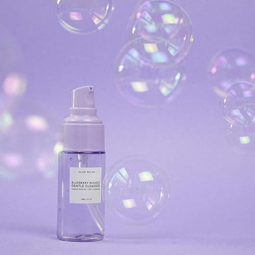 Glow Recipe Blueberry Bounce Exfoliating Face Wash, Travel Size - Foaming Facial Cleanser, Makeup Remover & Clarifying Mask - Hydrating Hyaluronic Acid & Gentle AHA for Sensitive Skin - Vegan, 30ml thumbnail 2