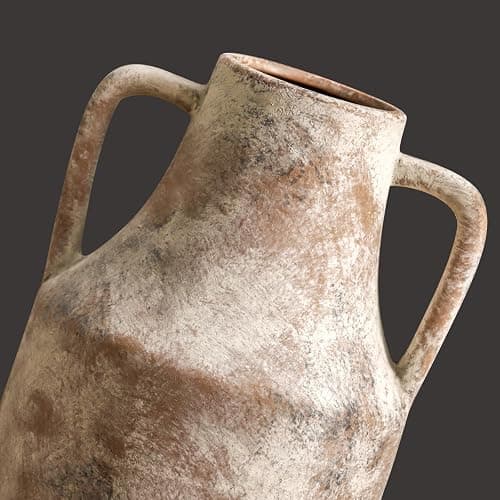 Mitt&Ditt Ceramic Flower Vase with Handles, 11 inch Tall Vase for Centerpieces, Large Decorative Terracotta Vases, Farmhouse Rustic Vases for Home Decor, Living Room, Table, Neutral thumbnail 7