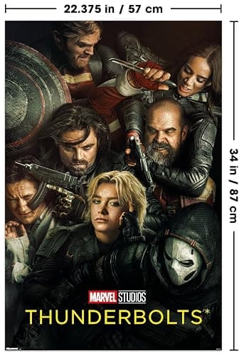 Marvel Thunderbolts (2025) - Teaser One Sheet Wall Poster, 34L" x 22.4W", Unframed Version thumbnail 3