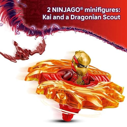 LEGO NINJAGO Kai's Dragon Spinjitzu Spinner - Spinning Blade Battle Building Toy for Kids, Boys and Girls, Ages 6+ - with 2 Minifigures - Gift Idea for Birthdays - 71823 thumbnail 5