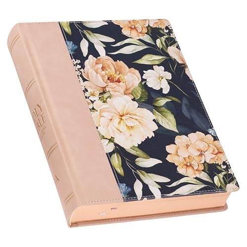 KJV Holy Bible, Large Print Note-taking Bible, Vegan Leather Hardcover - King James Version, Dusty Peach Printed (KJV Note-taking Editions) - Image 1