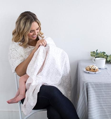 SwaddleDesigns Large Receiving Blanket, Ultimate Swaddle for Baby Boys, Girls, Softest US Cotton Flannel, Best Shower Gift, Made in USA, Lavender Mod Circles (Mom's Choice Award Winner) thumbnail 2