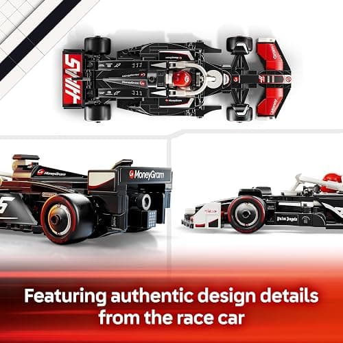 LEGO Speed Champions MoneyGram Haas F1 Team VF-24 Race Car Toy - Model Kit w/a Collectible Formula 1 Driver Minifigure - Gift for 10+ Year Old Boys, Girls and Adult Motorsport Fans - 77250 thumbnail 7
