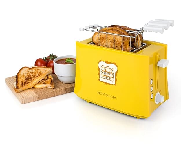Nostalgia TCS2 Grilled Cheese Toaster with Easy-Clean Toaster Baskets and Adjustable Toasting Dial - Grilled Cheese Toaster Original thumbnail 2