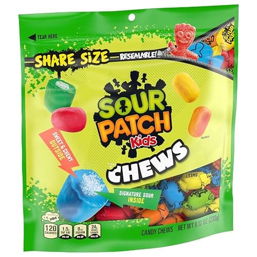 SOUR PATCH KIDS Chews Soft & Chewy Candy, Share Size, 8.12 oz thumbnail 10