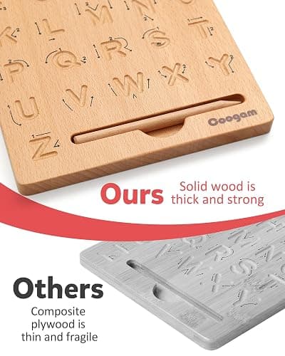 Coogam Wooden Alphabet Tracing Board thumbnail 5