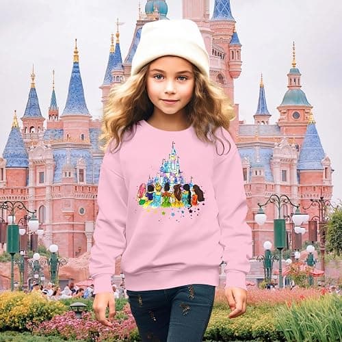 FRELPIXO Magical Sweatshirts for Girl: Magic Kingdom Prinecess Tshirt Fleece Princess Sweater Vacation Trip Pullover Top thumbnail 4