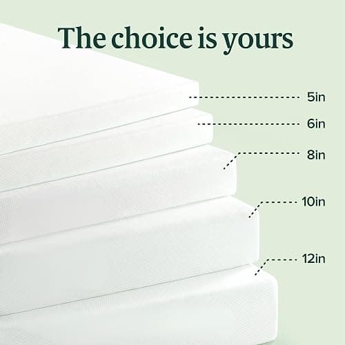 Zinus 6 Inch Full Green Tea Memory Foam Mattress [New Version], Fiberglass Free, Medium Firm Feel, Zoned Pressure Relief, Certified Safe Foams & Fabric, Mattress in A Box thumbnail 9