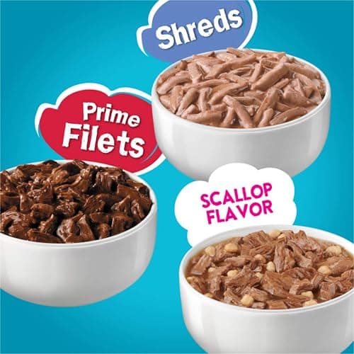 Purina Friskies Wet Cat Food Variety Pack Fish-A-Licious Extra Gravy, Prime Filets and Tasty Treasures - (Pack of 32) 5.5 oz. Cans thumbnail 3