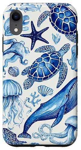 Sea Turtle, Coral Reef, Ocean & Sea, Marine Animal, Whale Case for iPhone XR - Image 1