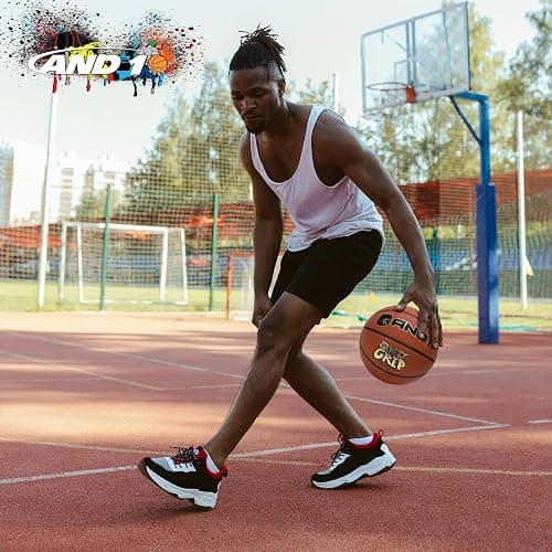 AND1 Street Grip Premium Composite Leather Basketball & Pump- Official Size 7 (29.5”) Streetball, Made for Indoor and Outdoor Basketball Games thumbnail 4