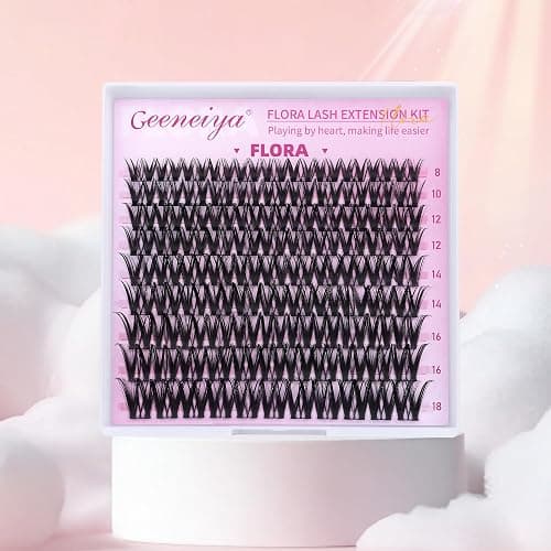 Geeneiya FLORA Lash Clusters, 8-18MM Wispy Eyelash Clusters, Natural Cluster Lashes for Beginners, Waterproof Cluster Eyelash Extensions DIY Lashes (Not Kit) thumbnail 7