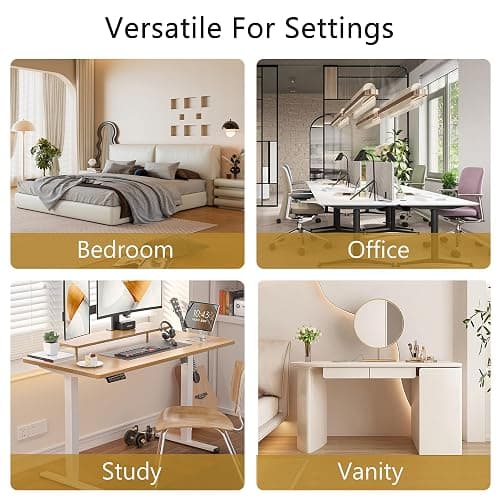 VECELO Modern PU Swivel Home Office Desk Chair with Back & Rolling Wheels, Adjustable Seat Height for Girls Women Bed Room Vanity Makeup/Task/Computer Work, White thumbnail 5