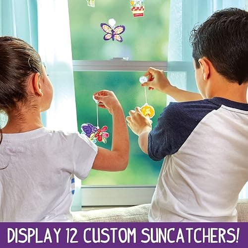 Made By Me Create Your Own Window Art, Paint Your Own Suncatchers, DIY Arts & Crafts Idea, Craft Kits for Kids, Crafts for Kids & Toddlers, Toddler Arts and Crafts thumbnail 5