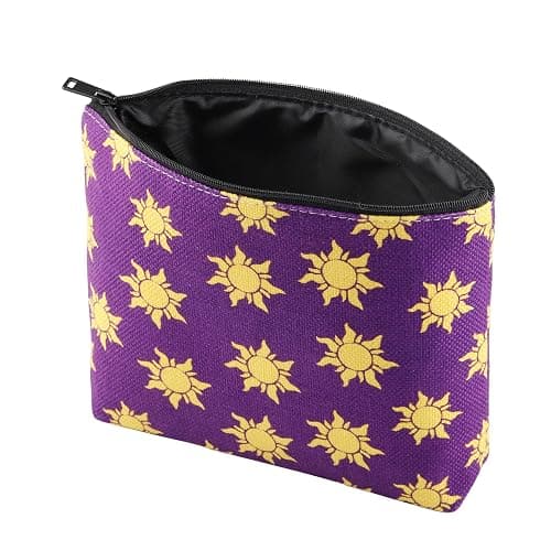 CMNIM Gold Sun Makeup Bag Sun Princess Inspired Gift Fairytale Themed Gifts for Fans Makeup Zipper Pouch Bag - Image 1