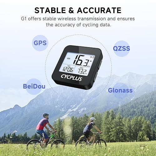 CYCPLUS GPS Bike Computer, Wireless Cycling Computer with Automatic Backlight, Bicycle Speedometer Odometer with Waterproof and Lager Battery, Provide Professional Data Analysis thumbnail 4