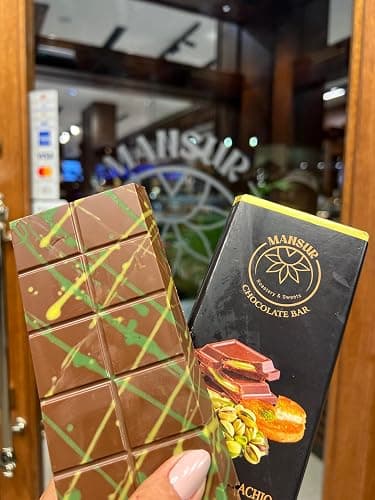 Viral DUBAI Chocolate | Large Size 6.7 oz (190g), Milk Chocolate Bar, Pistachio Knafeh Flavor by MANSUR Est. 1891 | Ideal for Christmas, Birthdays, Easter, Anniversaries, Thanksgiving & Special Treats thumbnail 2