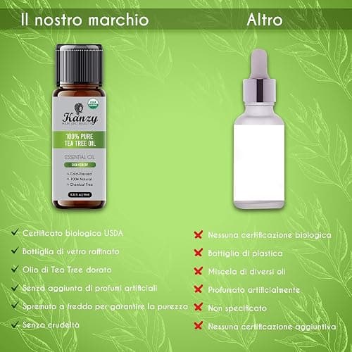 Kanzy Tea Tree Oil Puro 100%, Olio di Albero Del Tè 10ml per Viso, Corpo, Unghie, Capelli e Aromaterapia Diffusore, Tee Tree Olio Essenziale Puro thumbnail 7