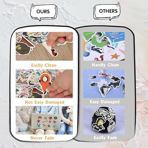 Arme Stickers Pack, 400 PCS Cool Stickers Decals, Random Sticker for Waterbottles Laptop Computer Vinyl Waterproof Sticker, Skateboard Stickers for Adults thumbnail 3